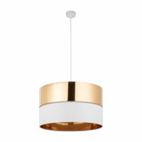 TK-LIGHTING SP. Z O.O. - HILTON WHITE/GOLD LAMPA WISZĄCA 1 PŁ - 4771