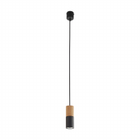 TK-LIGHTING SP. Z O.O. - ELIT BLACK/WOOD LAMPA WISZĄCA 1 PŁ - 6309