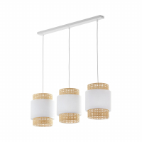 TK-LIGHTING SP. Z O.O. - BOHO WHITE LAMPA WISZĄCA 3 PŁ LISTWA - 6531