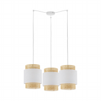 TK-LIGHTING SP. Z O.O. - BOHO WHITE LAMPA WISZĄCA 3 PŁ - 6537