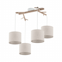 TK-LIGHTING SP. Z O.O. - ALBERO LINEN LAMPA WISZĄCA 4 PŁ  - 6557