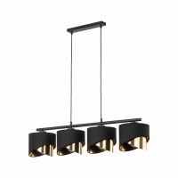 TK-LIGHTING SP. Z O.O. - GRANT BLACK LAMPA WISZĄCA 4 PŁ - 4825