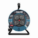 PLASTROL - Przedłużacz bębnowy 4x2p+Z IP44 16A H05RR-F 3x1,5 25m;CZARNY HARD PRO LINE - PB-PRO/S/25M/3X1,5/H05RR-F HAND