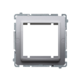 KONTAKT SIMON - Adapter (przejściówka) na osprzęt standardu 45 × 45 mm. Montaż do puszki na łapki i wkręty; stal inox - BMA45M/21