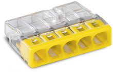WAGO - SZYBKOZŁĄCZKA 5X0,5-2,5MM2 COMPACT TRANSPARENTNA WAGO  - 2273-205