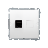 KONTAKT SIMON - GNIAZDO KOMPUTEROWE POJEDYNCZE RJ45 KAT. 5 BIAŁY BASIC - BMF51.02/11