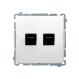 KONTAKT SIMON - GNIAZDO KOMPUTEROWE PODWÓJNE 2XRJ45 BIAŁY BASIC - BMF52.02/11
