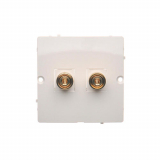 KONTAKT SIMON - GNIAZDO GŁOSNIKOWE IP20 BIAŁY BASIC - BMGL2.02/11