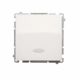 KONTAKT SIMON - ŁĄCZNIK POJEDYNCZY PODŚWIETLANY ZACISKI AUTOMATYCZNE 10AX 250V BIAŁY BASIC - BMW1L.01/11