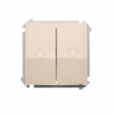 KONTAKT SIMON - Przycisk roletowy (moduł) 10AX, 250V~, zaciski śrubowe; beż - BMZ1.01/12