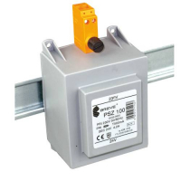 BREVE - TRANSFORMATOR JEDNOFAZOWY IP30 NA SZYNĘ TH35 PSZ 200VA 230/ 24V Z ZABEZPIECZENIEM - 16024-9951