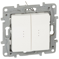 LEGRAND - ŁĄCZNIK WIELOFUNKCYJNY PODŚWIETLANY ZACISKI AUTOMATYCZNE 10AX 250V BIAŁY NILOE - 664714