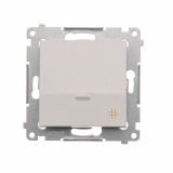 KONTAKT SIMON - Łącznik krzyżowy z podświetleniem LED (moduł) 10AX, 250V~, szybkozłącza; biały - DW7L.01/11