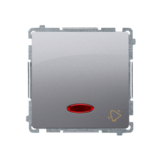 KONTAKT SIMON - Przycisk dzwonek z podświetleniem LED (moduł) 10AX, 250V~, szybkozłącza; stal inox - BMD1L.01/21