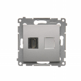 KONTAKT SIMON - GNIAZDO HDMI SREBRNY MAT SIMON 54 - DGHDMI.01/43