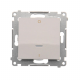 KONTAKT SIMON - Łącznik dwubiegunowy z podświetleniem LED (moduł) 10AX, 250V~, szybkozłącza; biały - DW2L.01/11