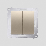 KONTAKT SIMON - ŁĄCZNIK ŚWIECZNIKOWY ZACISKI AUTOMATYCZNE 10AX 250V ZŁOTY MAT SIMON 54 - DW5.01/44
