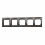 KONTAKT SIMON - Ramka 5-krotna PREMIUM do puszek karton-gips IP20 / IP44; antracyt - DRK5/48