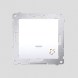 KONTAKT SIMON - Przycisk „dzwonek” z podświetleniem LED (moduł) 10AX, 250V~, szybkozłącza; biały - DD1L.01/11