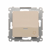 KONTAKT SIMON - Przycisk „dzwonek” z podświetleniem LED (moduł) 10AX, 250V~, szybkozłącza; kremowy - DD1L.01/41
