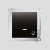 KONTAKT SIMON - Przycisk „dzwonek” z podświetleniem LED (moduł) 10AX, 250V~, szybkozłącza; antracyt - DD1L.01/48