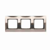 KONTAKT SIMON - RAMKA POTRÓJNA UNIWERSALNA IP20/IP44 INOX SIMON 54 - DR3/61